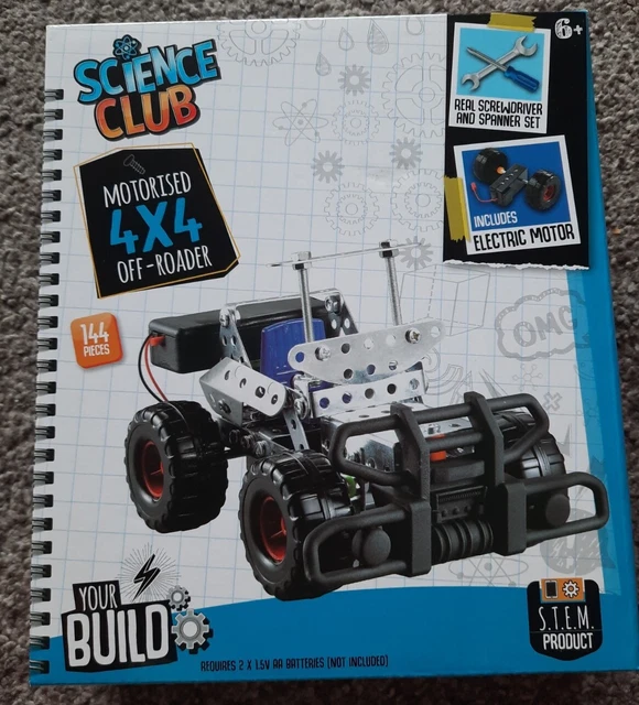 SCIENCE CLUB BUILD Your Own Motorised 4 X 4 Off Roader Age 6+ S.T.E.M ...