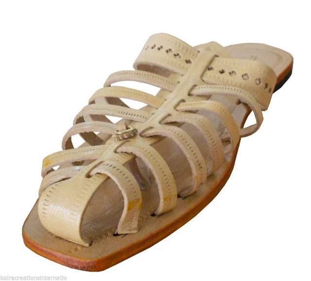 PANTOFOLE DA UOMO indiane fatte a mano tradizionali in pelle crema. EUR 57 54 PicClick IT