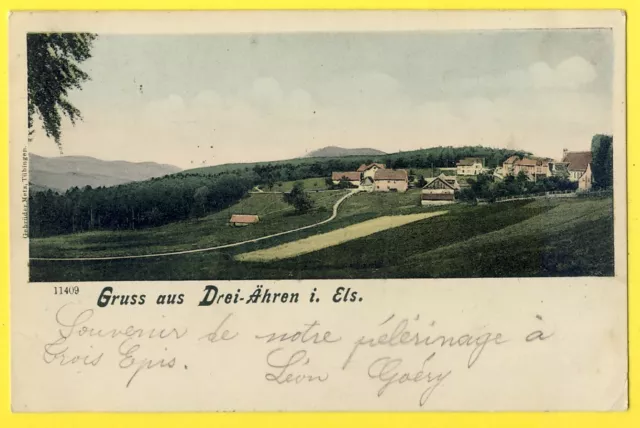 cpa Dos 1900 Alsace 68 - AMMERSCHWIHR Les TROIS ÉPIS "GRUSS aus DREI ÄHREN"