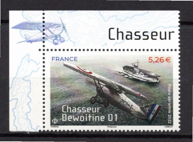 FRANCE 2022, AIR Mail YT 92, Chasseur Dewoitine D1, VF MNH EUR 9,19