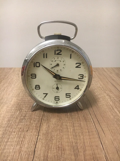 Vecchia Sveglia Da Tavolo VEGLIA, stile Art Deco, Anni 40.