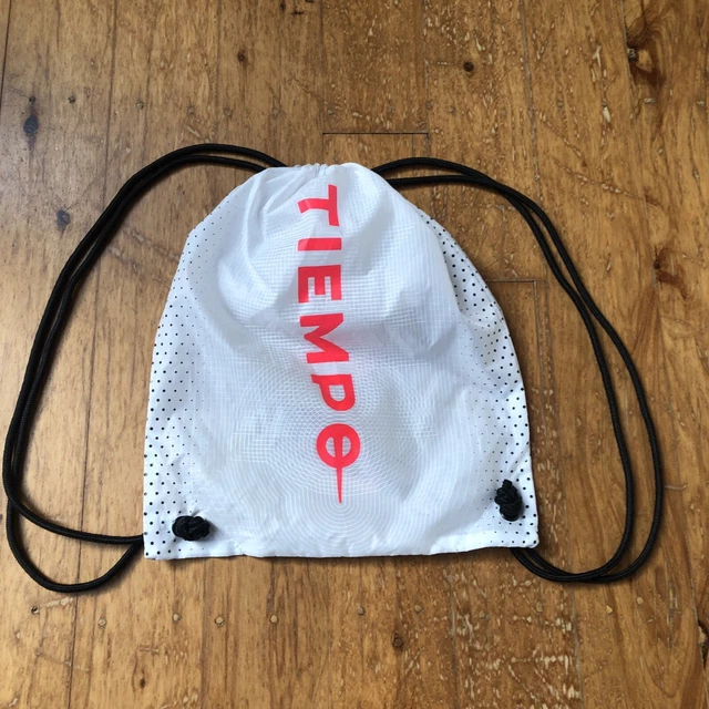 WHITE NIKE TIEMPO Boot Bag Carry Sports Drawstring Backpack Practice