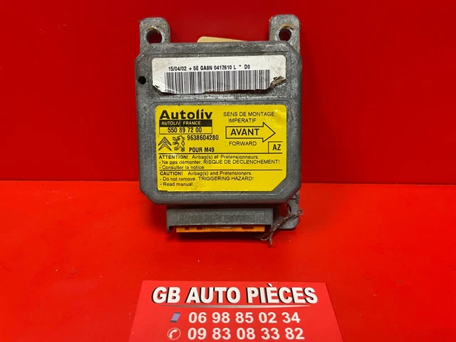 Calculateur Airbag Autoliv Pour Citroën Berlingo / Peugeot Partner I - Réf. 550628400 / 9631545380 - Occasion Bon état
