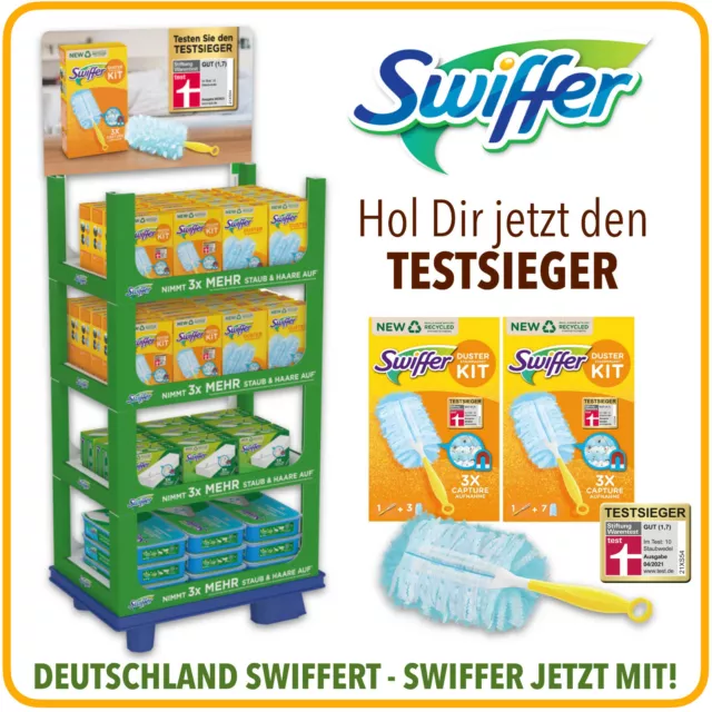 Swiffer Staubmagnet Bodentücher Starter Nachfüller Tücher Griff Bodenwischer Set