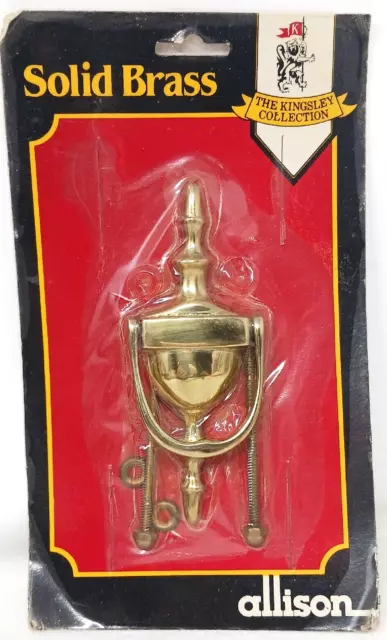 Llamador de puerta de latón liso Allison 5,5"" colección Kingsley de lote antiguo Cottagecore de colección S3