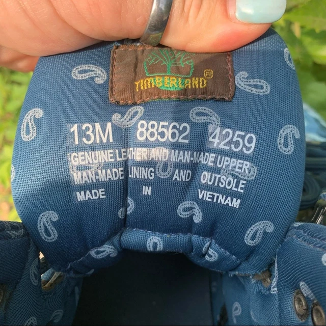 TIMBERLAND EURO BLUE camo boot pattern hiking boots 13M £178.76 ...