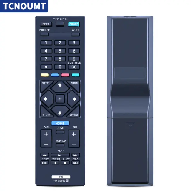 New RM-YD092 Remote Control For Sony Bravia TV KDL-32R400A KDL-40R450A