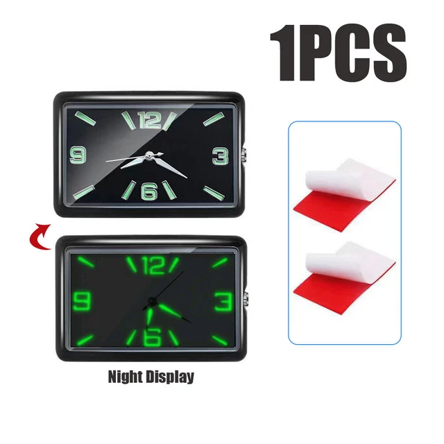 Black Luminous Car Air Vent Quartz Clock Decor Adhesive Electronic Quartz Watch Black Luminous Car Air Vent Quartz Clock Decor Adhesive Electronic Quartz Watch
