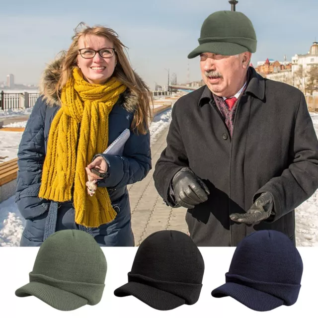 Keep Warm Men Winter Cap Ear Guard Peak Cap Outgoing Outdoor Beanit Hat