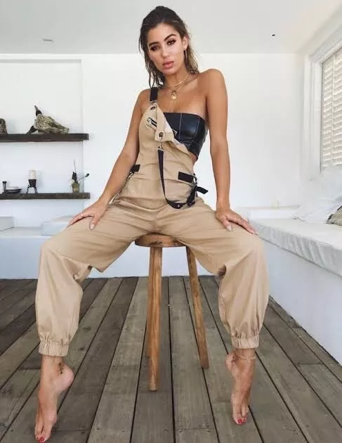 I am gia cobain shop overalls tan