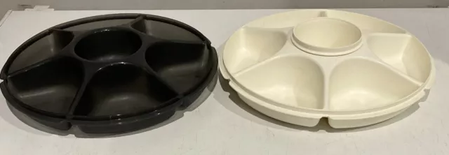 Tupperware Large Serving Centre With Dip Bowl Plus Bonus Serving Centre