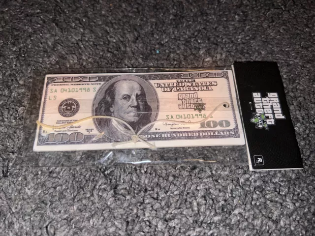 GTA V 5 Grand Theft Auto Promo Car Air Freshener $100 Dollar / Buck Bill Design