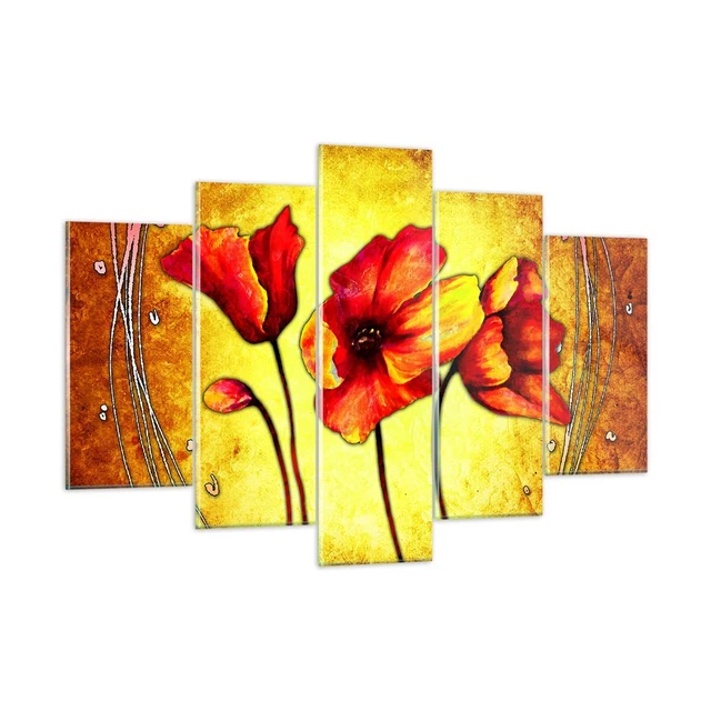 Tableau Déco Impression Sur Verre 150x100cm - Voiture Ancienne Dans Un Champ - ARTTOR