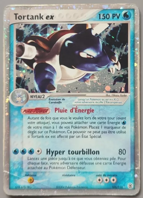 Carte Pokémon Tortank ex 104/112 - Bloc ex  Rouge Feu & Vert Feuille 2004 FR