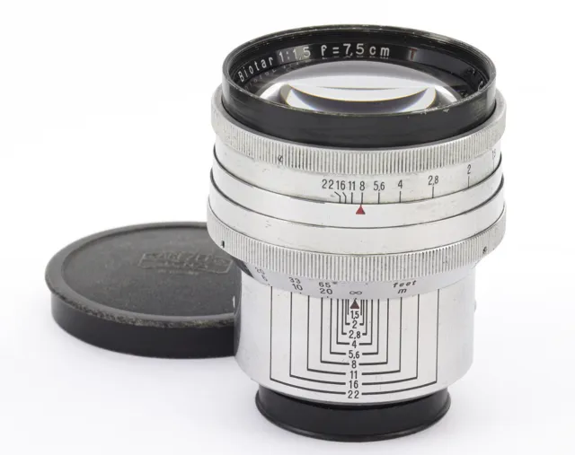 Carl Zeiss Jena Biotar T 1.5/75mm Ver.2 Lens *Thin* Exakta Mount