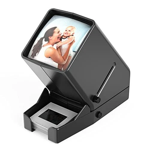 DIGITNOW 35mm Slide and Film Viewer 3X Magnification Battery Operation LED Li...