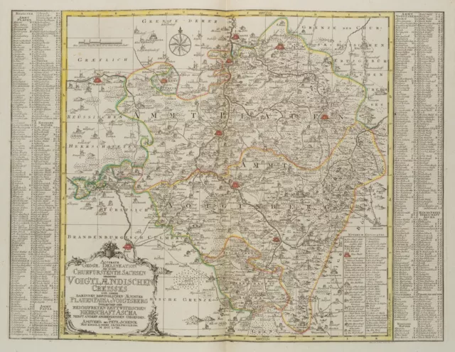 VINDEL (18.Jhd) nach SCHENK (*1660), Kurfürstentum Sachsen. Vogtland,  1758, KSt
