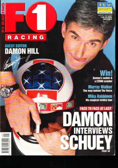 F1 Racing Magazine January 2000 Damon Hill Murray Walker Mika Hakkinen