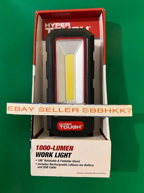LUZ DE TRABAJO LED RECARGABLE 180° BASE MAGNÉTICA GIRATORIA GIRATORIA Hyper Tough 1000 Lúmenes