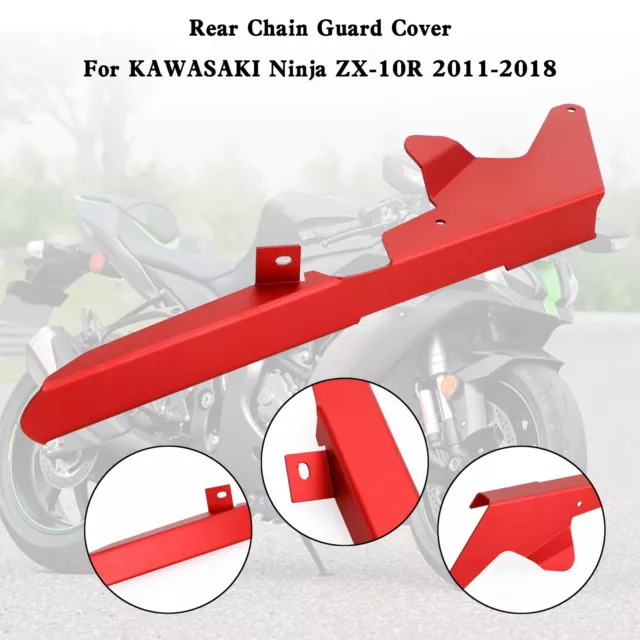 Sprocket Chain Guard Protector Cover For KAWASAKI ZX-10R 2011-2018 Red H10