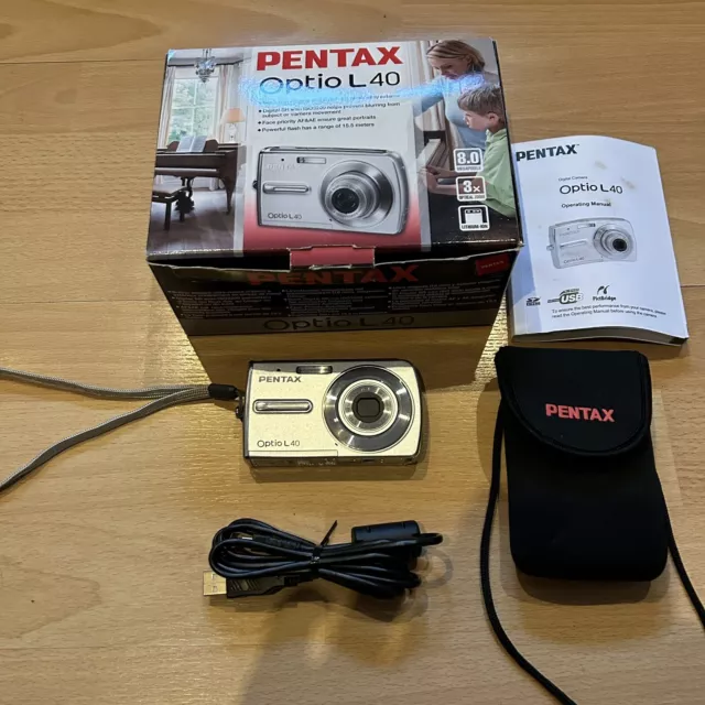 Pentax Optio L40 Digital Camera 8.0MP, 3x Optical Zoom Spares Or Repair Untested