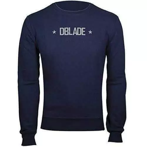 DBlade Mens Sweatshirt Navy Soft Touch Crew Neck Jumper Casual Stylish Work Wear