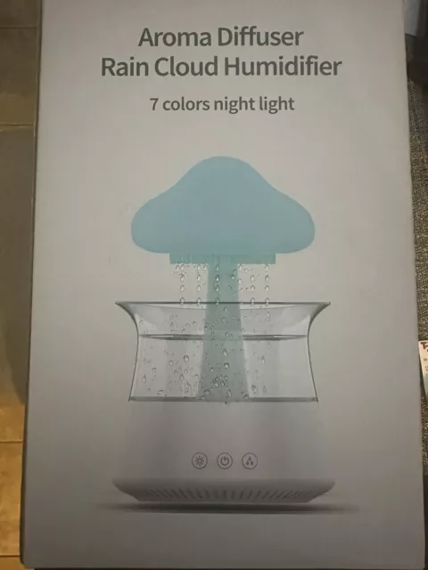 Rain Cloud Night Light Humidifier with Raining Drop Sound and 7 Color Led Light