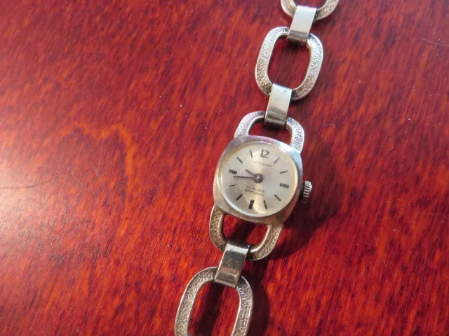 Chice 835 Silber Intermat Armbanduhr Vintage 70er 80er Antik Design Retro Antik