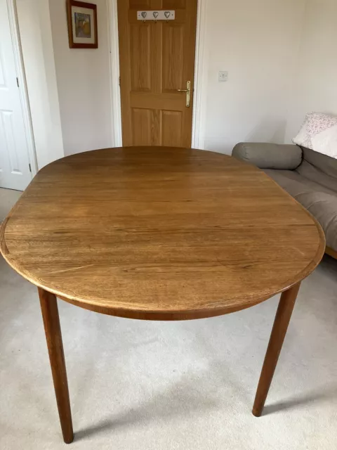 mid century dining table extendable