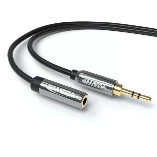 1m AUX Kabel Verlängerung 3,5mm Klinke-Stecker Stereo | für Handy MP3 iPhone PC