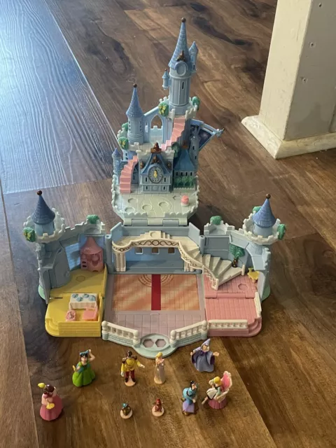 De colección Polly Pocket Disney Cenicienta Castillo Encantado 1995 Bluebird Sin Luces