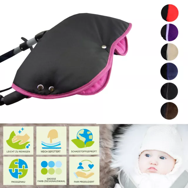 BAMBINIWELT Handschuhe MUFF Handwärmer Handmuff für Kinderwagen Fleece