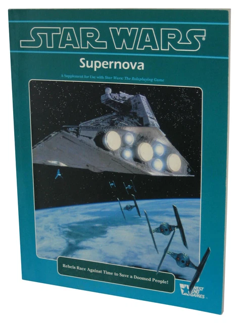 Star Wars RPG Supernova (1993) West End Games Paperback Book - (Steven H. Lorenz