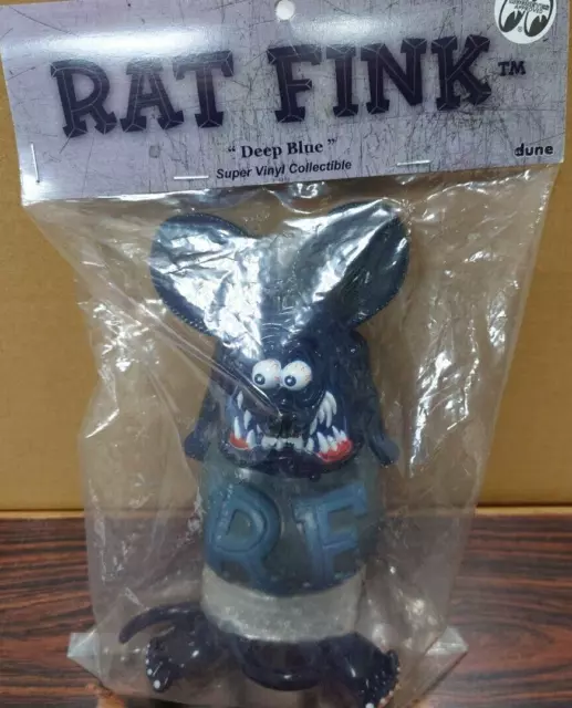 RAT FINK dune Deep Blue Soft vinyl Figure Made in  Japan Rare Item