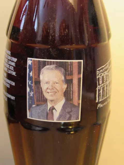 "JIMMY CARTER PLAINS INN & ANTIQUES"  Rare Coca Cola Bottle  - 39th President