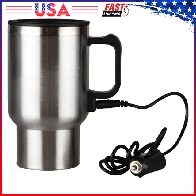 12V 450ml Car Heating Cup Traveling Camping Vehicle Heater Kettle Insulation Mug