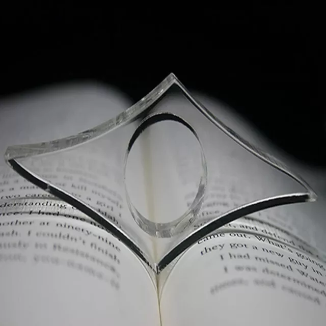 Acrylic Book Paper Clips Page Holder Stationery School Office Bookmarks (M)