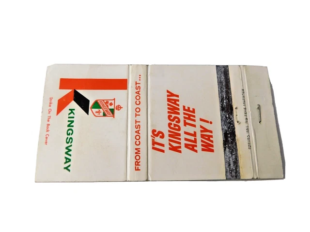 Kingsway Transports Matchbook Advertising Trucking Montreal Quebec Vintage