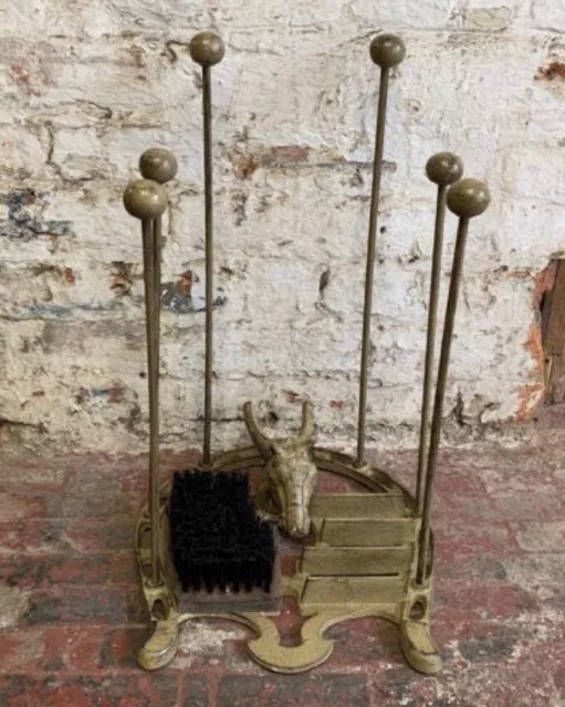Vintage Style Cast Iron Horse Head Shoe Boot Scraper & Stand Holder