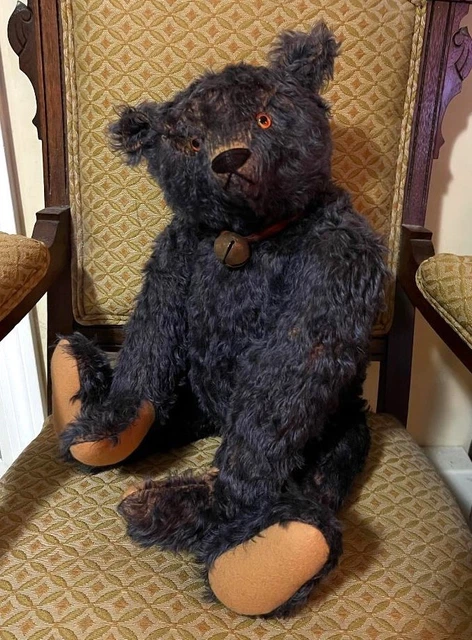 23" Ink Blue/Gray Mohair Artist Teddy Bear By Artist Diane Turbarg 23" Ink Blue/Gray Mohair Artist Teddy Bear By Artist Diane Turbarg