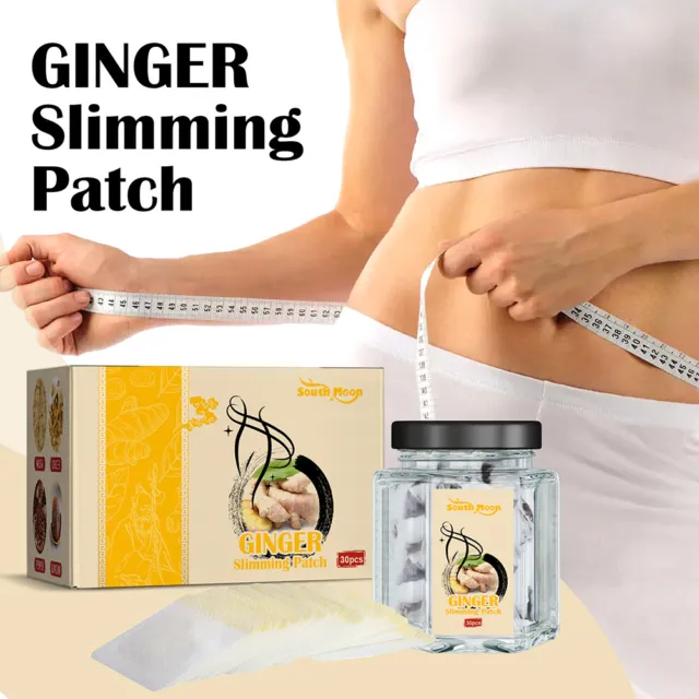 LF# 30pcs/Box Weight Loss Slim Patch Navel Sticker Natural Ginger Fat Burning