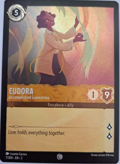 Eudora - Accomplished Seamstress - Foil - 7/204 - Lorcana Rise of the Floodborn