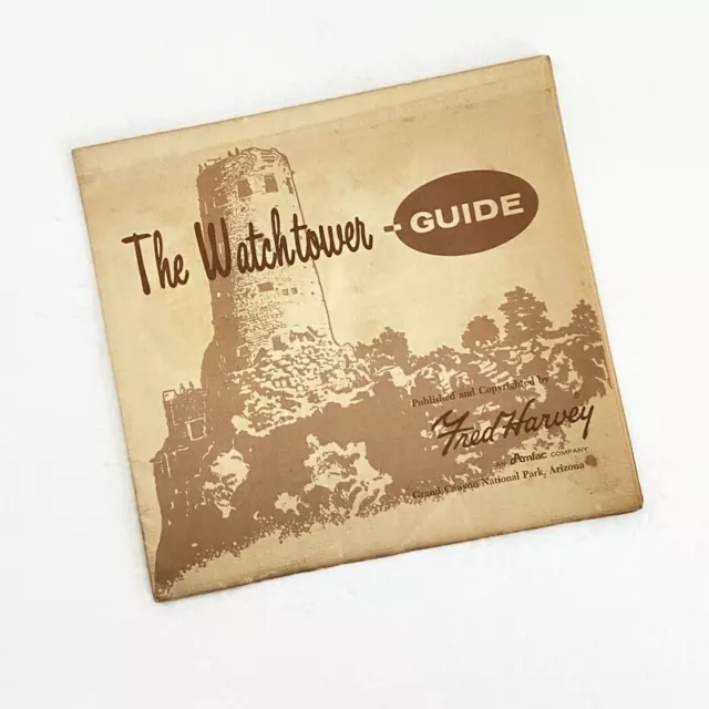 Watchtower Grand Canyon Guide Brochure National Park Fred Harvey Attraction