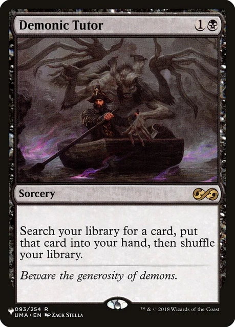 MTG Magic the Gathering Demonic Tutor (472/1104) The List NM