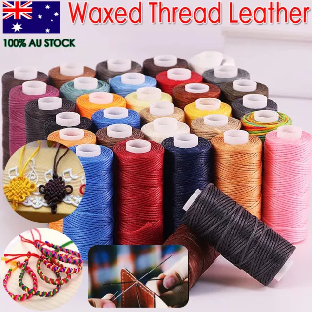 0.8-1MM 260m 150D Leather Sewing Waxed Thread Hand Stitching Craft Repair Cords