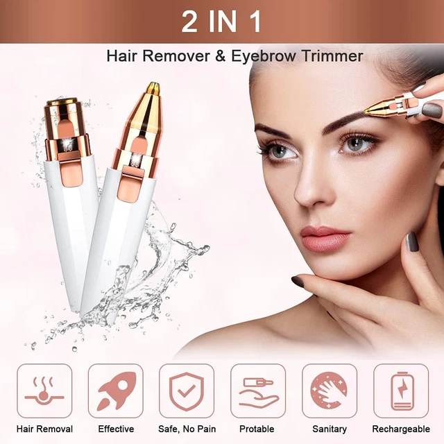 MOWER EYEBROWS EPILATOR Electric Woman Rechargeable 2 Solid 1 Face** £