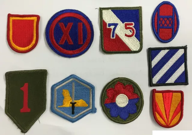 9 US Army color Military Airforce Konvolut Uniform PATCHES Aufnäher