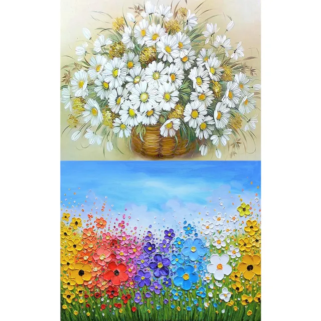 Flower Frameless Picture Oil Paint By Numbers Hand Painted Picture for Bedroom