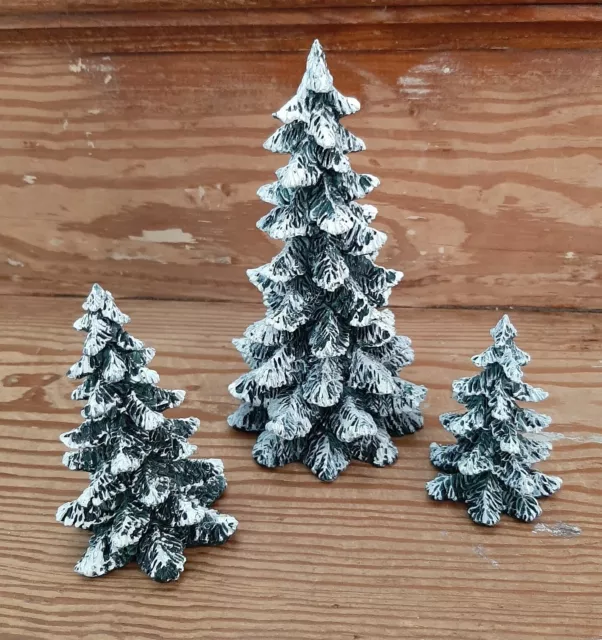 Dept. 56 Village Evergreen Trees #5205-1 Set of 3