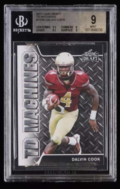 2017 Dalvin Cook Rookie Leaf Draft TD Machines #TD-05 (BGS 9) RC Vikings